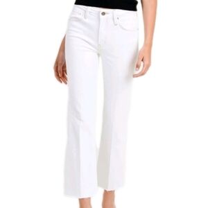 L.T.J Denim Los Angeles Sicily in Optic white cropped raw hem size 31